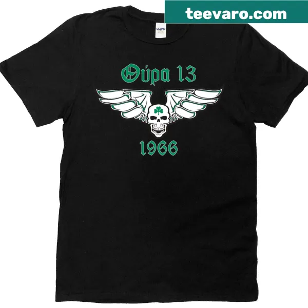 Panathinaikos Ultras Gate 13 fan T-shirt featuring bold football graphics