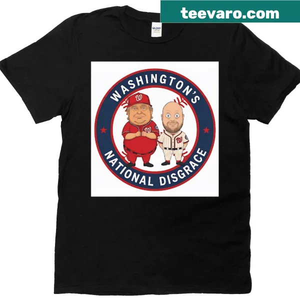 Edgy T-shirt featuring 'Washington's National Disgrace' text