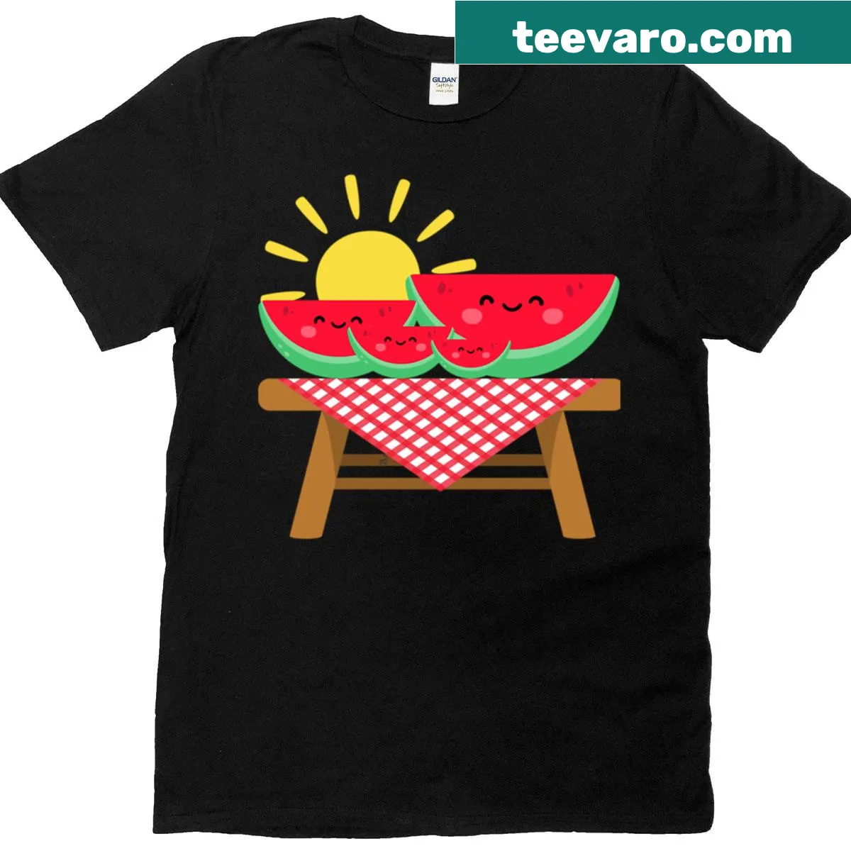 Illustration of a watermelon slice for summer picnics. — on a men's t-shirt