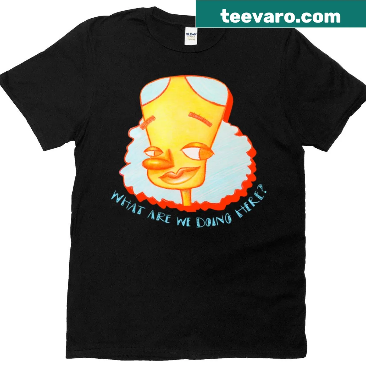 Sarcastic shirt with the question 'What Are We Doing?'. — on a men's t-shirt
