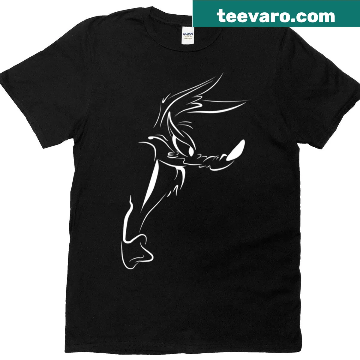 Cartoon-themed t-shirt featuring Willy Il Coyote — on a men's t-shirt