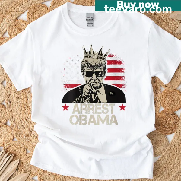 Playful political t-shirt featuring Obama and Trump names
