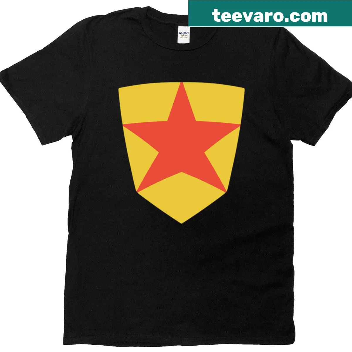 Wordgirl inspired t-shirt with a playful star illustration — on a men's t-shirt