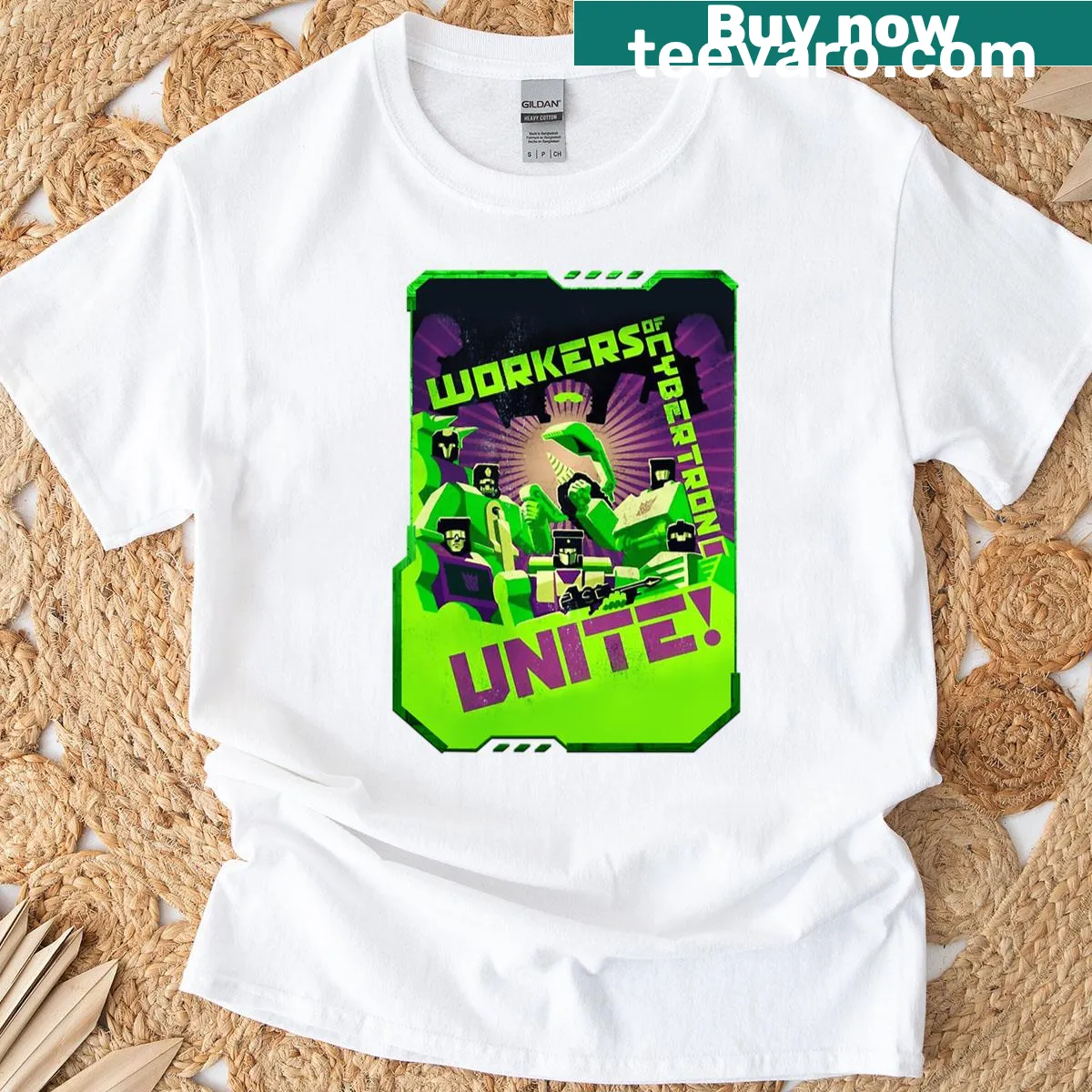Dynamic t-shirt featuring a Cybertron-inspired design for gamers — on a men's t-shirt