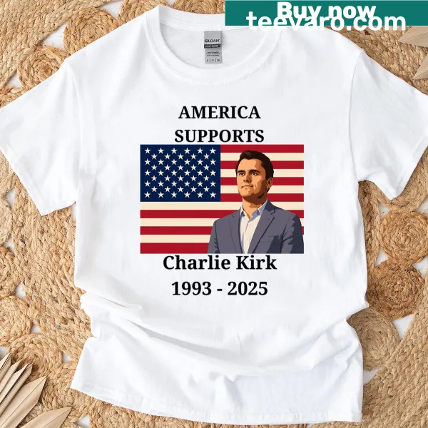 Support Charlie Kirk typography design T-shirt