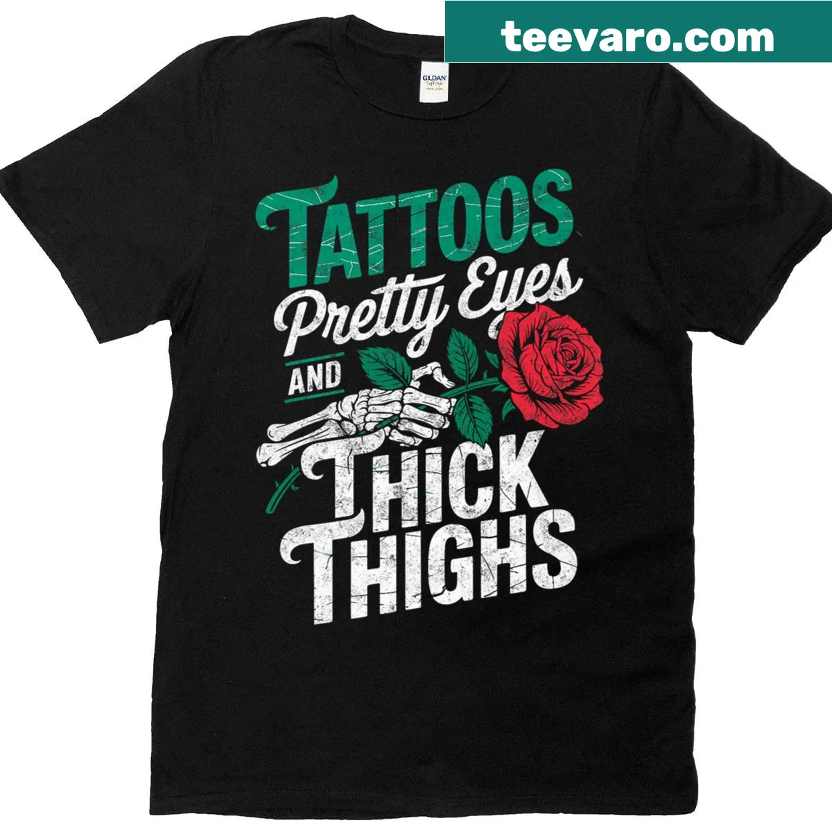 Vintage-style T-shirt showcasing traditional tattoo art — on a men's t-shirt