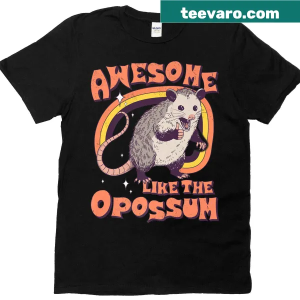 Funny animal lover t-shirt with opossum design