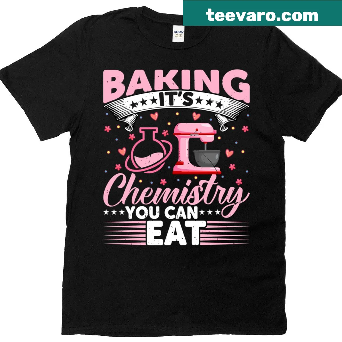 Funny T-shirt for bakers with a chemistry theme — on a men's t-shirt