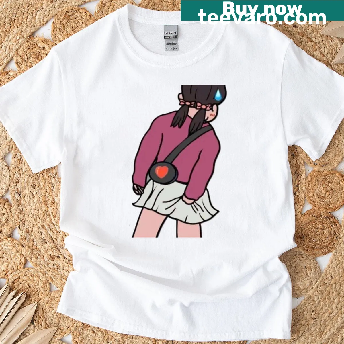 T-shirt with the phrase Beautiful But in elegant typography — on a men's t-shirt