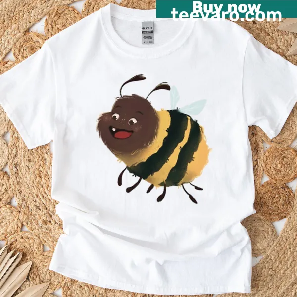 Funny Bee No Teeth t-shirt with whimsical graphic