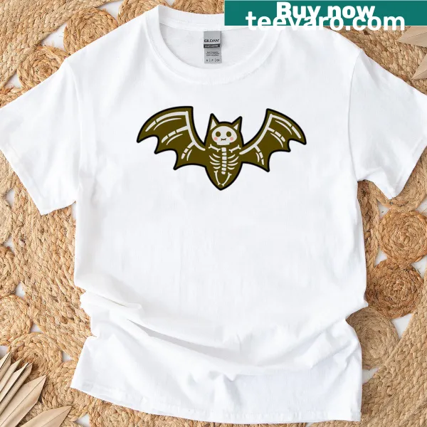 Humorous illustration of bats with skeletal features and blushing faces