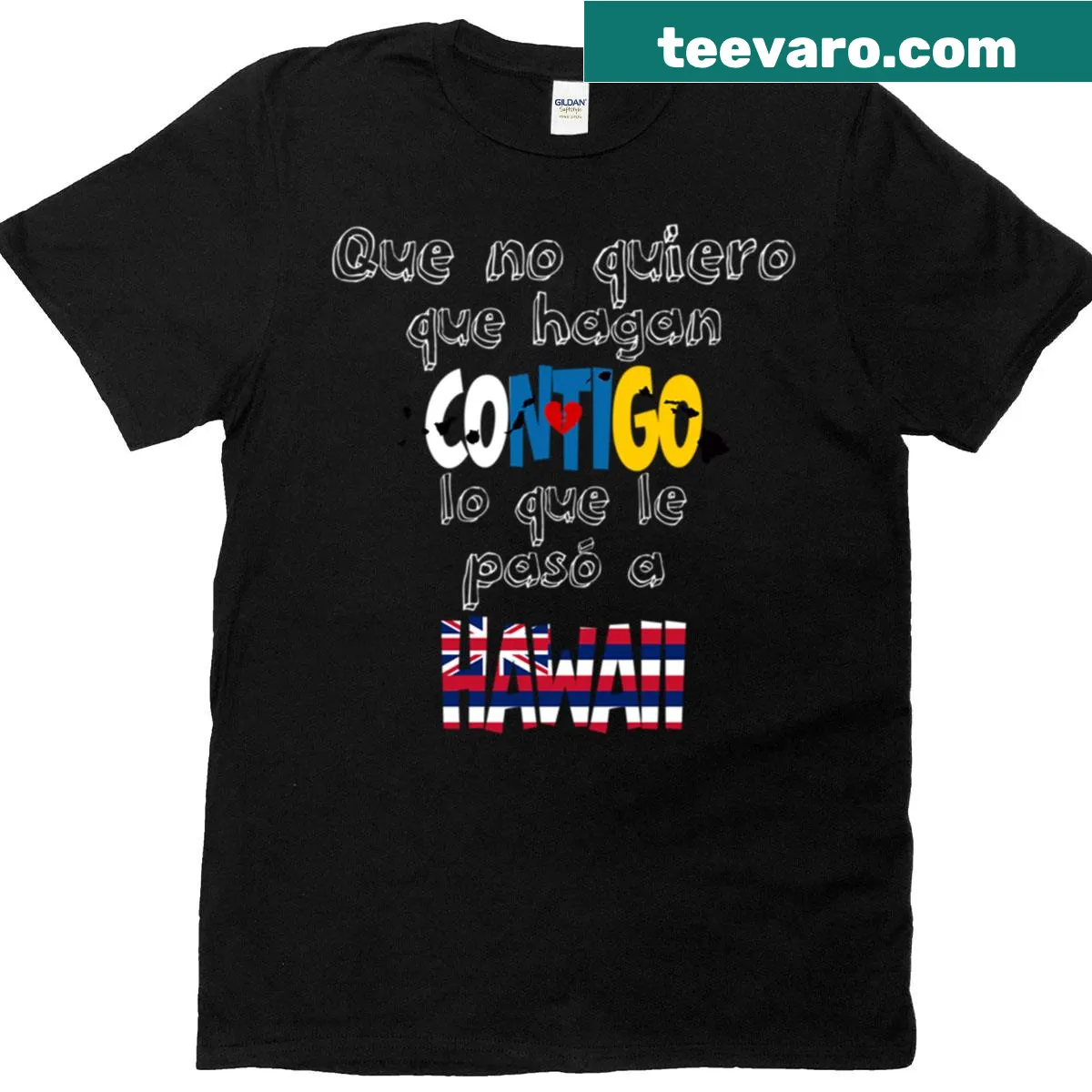 Vintage-style illustration of the Canary Islands on T-shirt — on a men's t-shirt