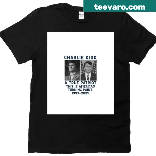 Graphic shirt honoring Charlie Kirk's patriotism