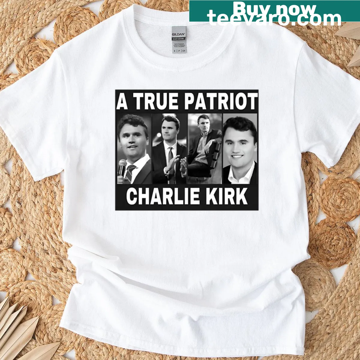 Patriotic shirt for dads featuring Charlie Kirk's message — on a men's t-shirt