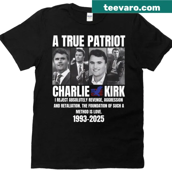 Tribute t-shirt with patriotic text and graphics for remembrance