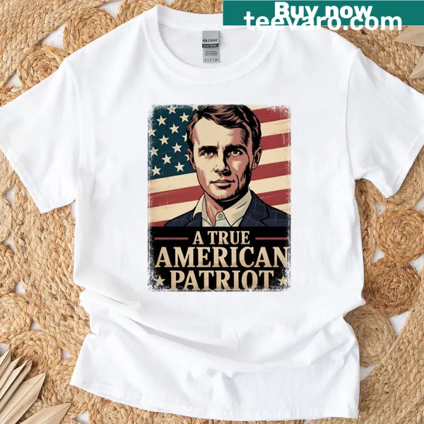 American patriot memorial t-shirt with bold text design