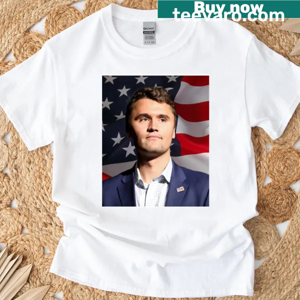 Bold typography graphic T-shirt featuring Charlie Kirk's message