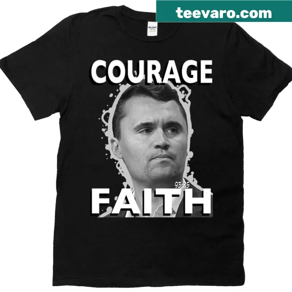 Oversized T-shirt featuring a heroic graphic dedicated to Charlie Kirk