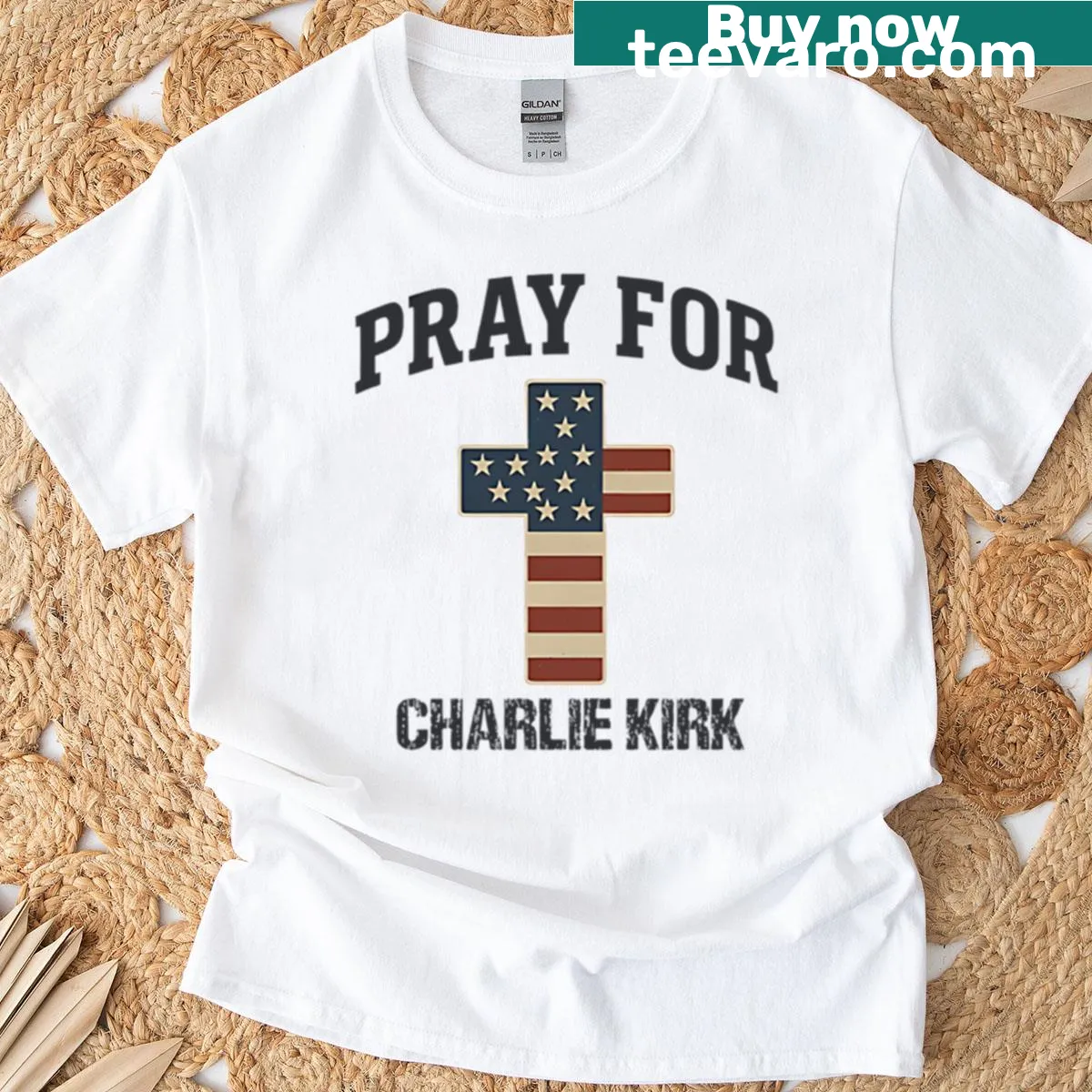 Prayer tribute art design on oversized T-shirt — on a men's t-shirt