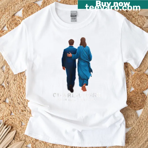 Illustrated oversized t-shirt honoring Charlie Kirk's legacy