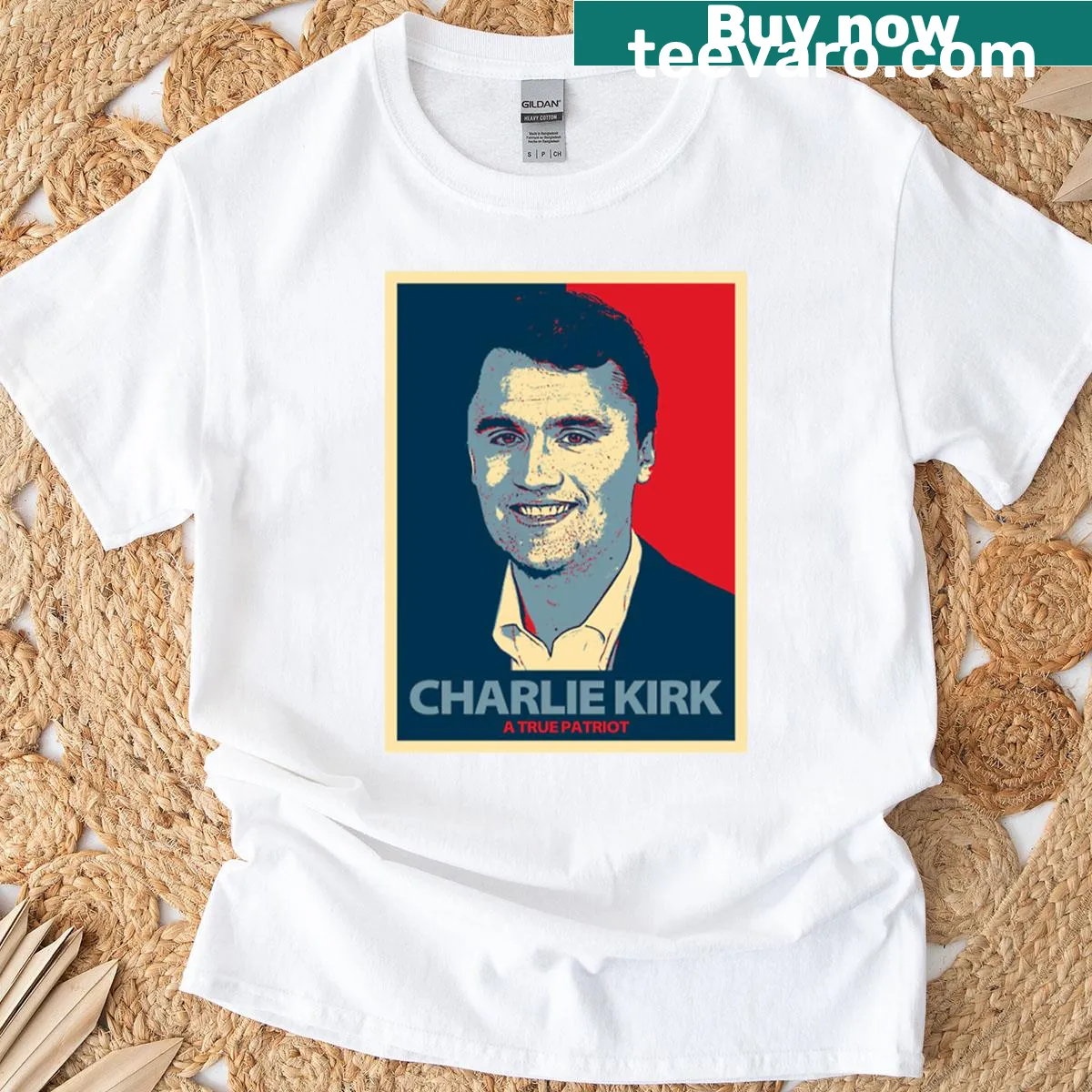 T-shirt with 'Rest In Peace' tribute to Charlie Kirk — on a men's t-shirt