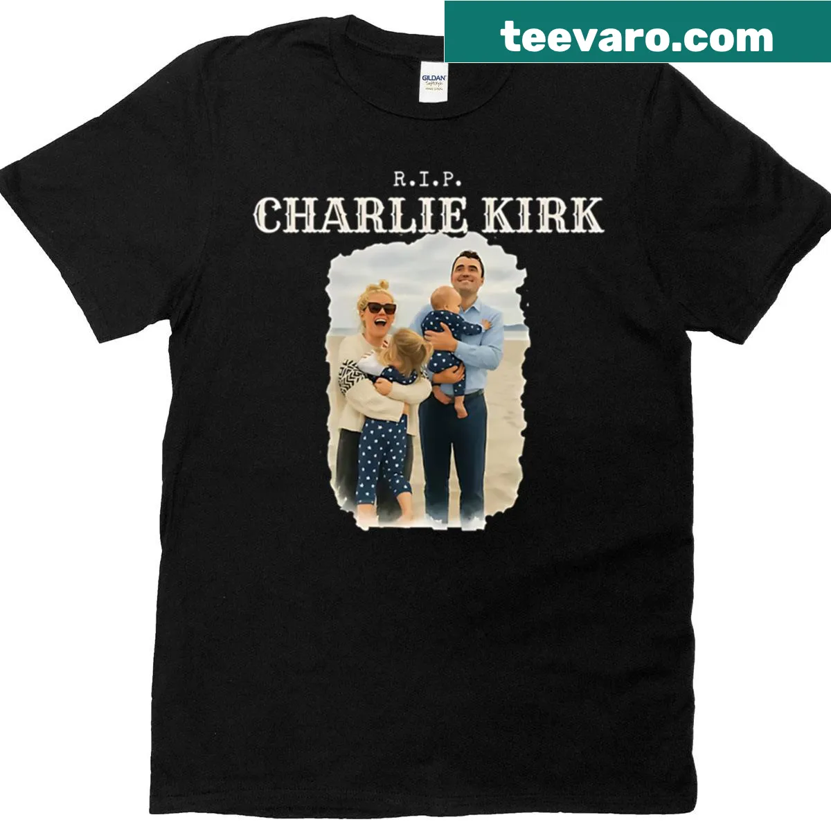 Oversized T-shirt featuring artistic tribute design for family — on a men's t-shirt