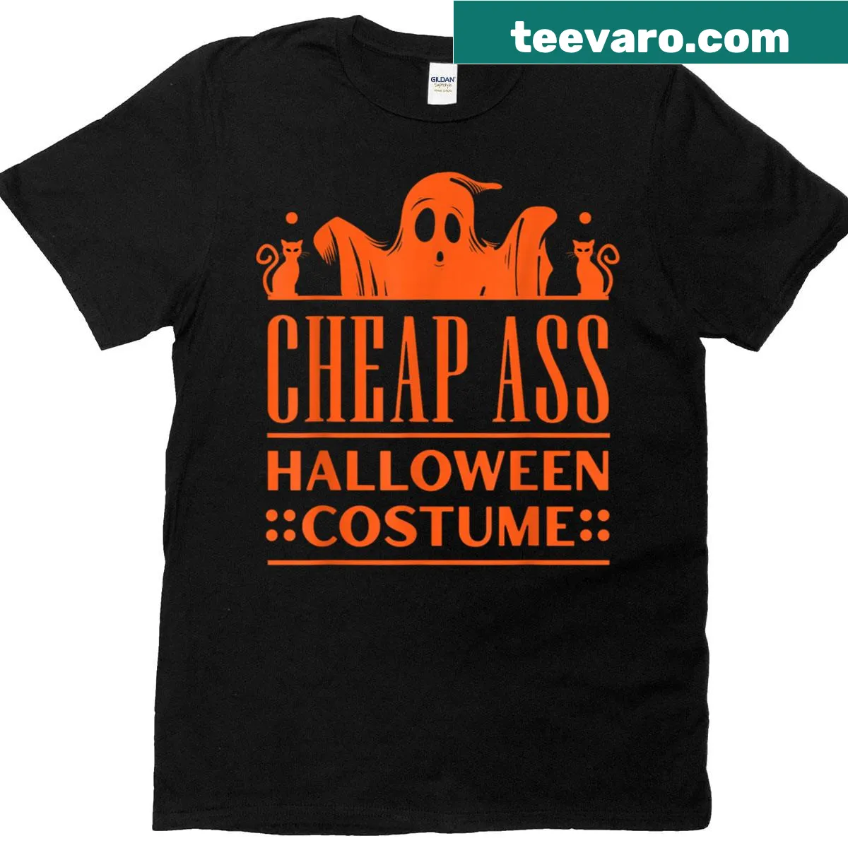 Funny Halloween shirt for cat lovers — on a men's t-shirt