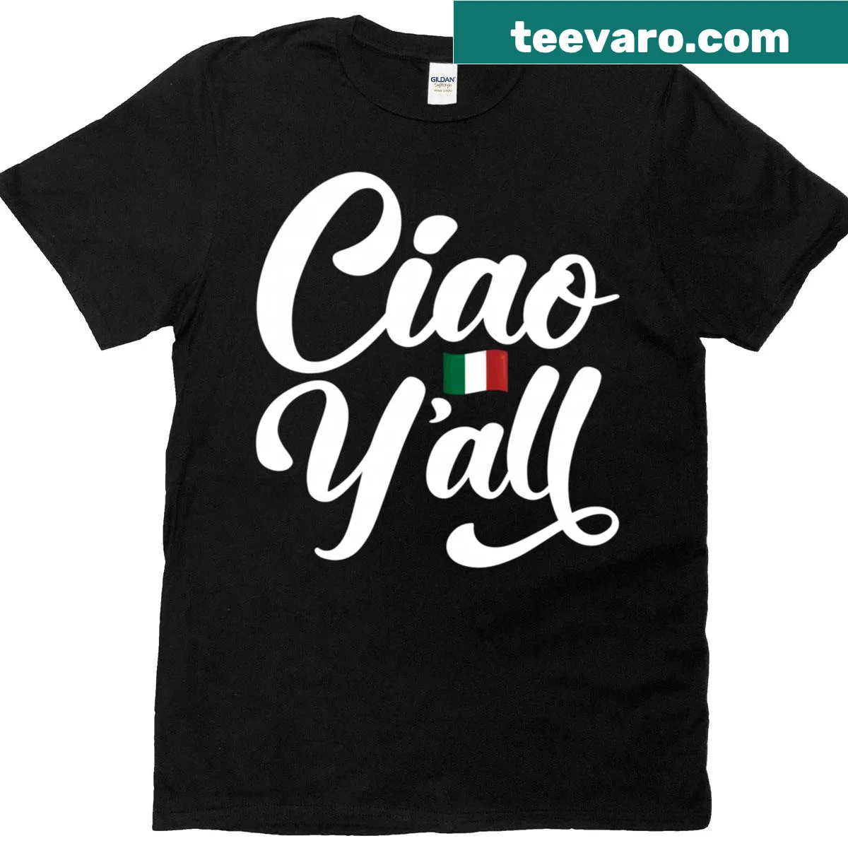 Ciao Yall t-shirt with a funny Italian quote — on a men's t-shirt
