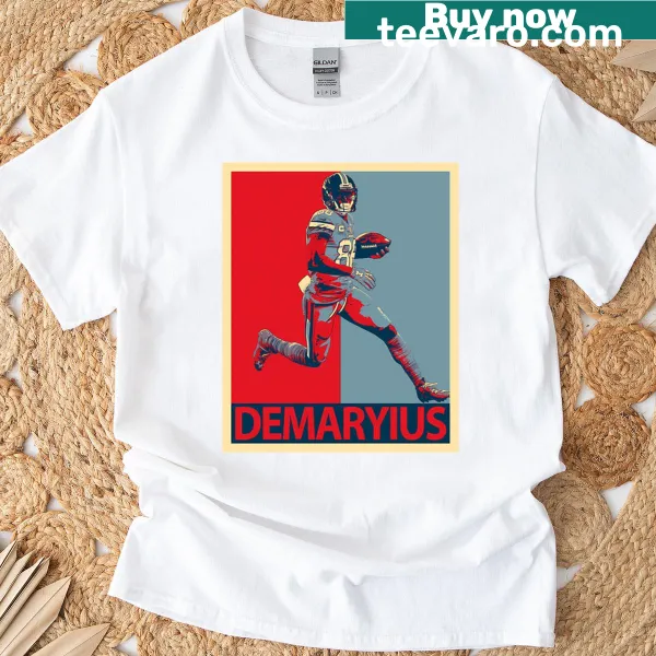 Tribute T-shirt featuring Demaryius Thomas in thoughtful typography