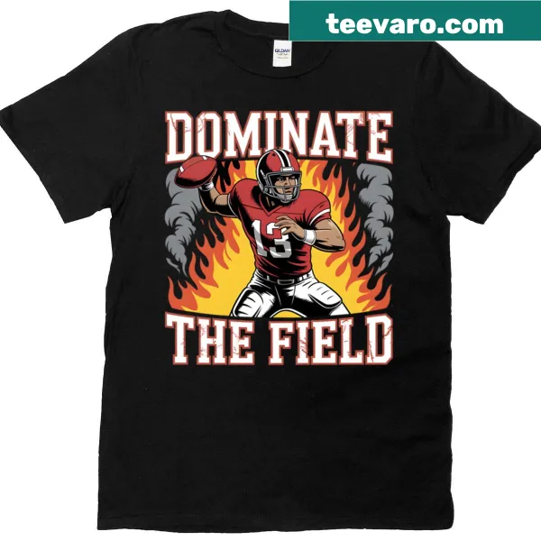 Champion-themed shirt with motivational football graphic