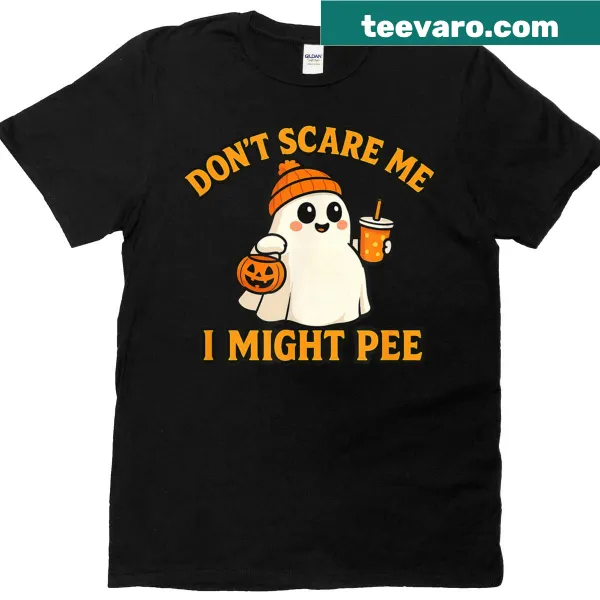 Cute ghost graphic with funny text for Halloween T-shirt