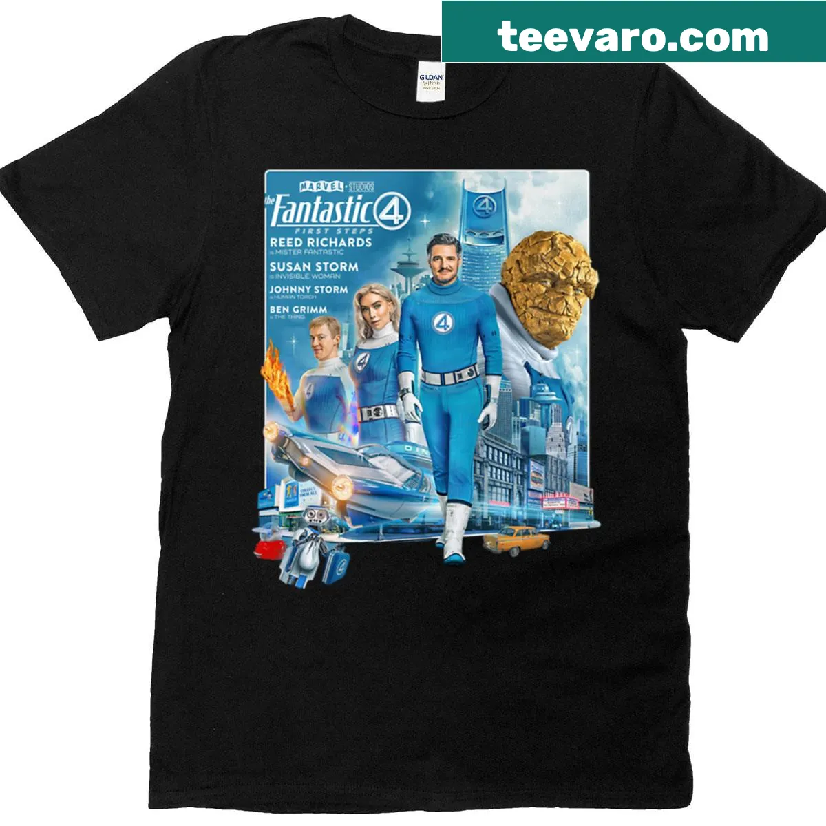 Fantastic Four logo graphic T-shirt — on a men's t-shirt