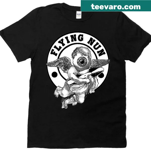 T-shirt featuring the Flying Nun Records logo