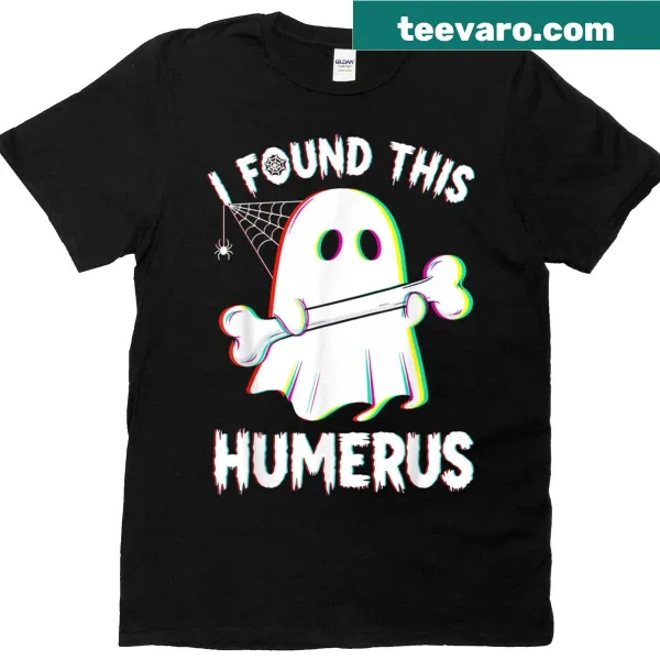 Funny Halloween ghost skeleton t-shirt with humerus pun