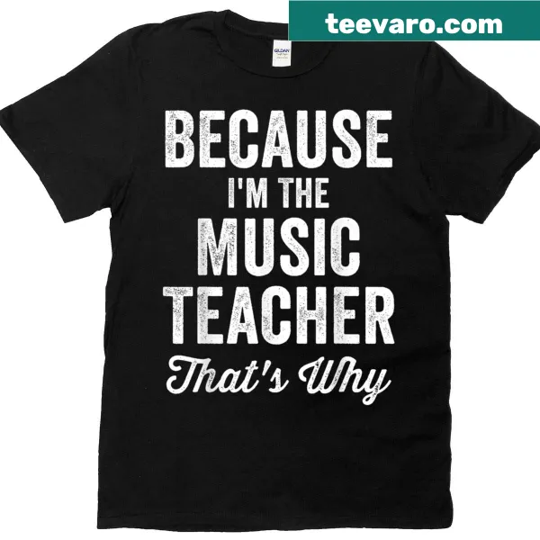 Funny music teacher shirt with playful quote