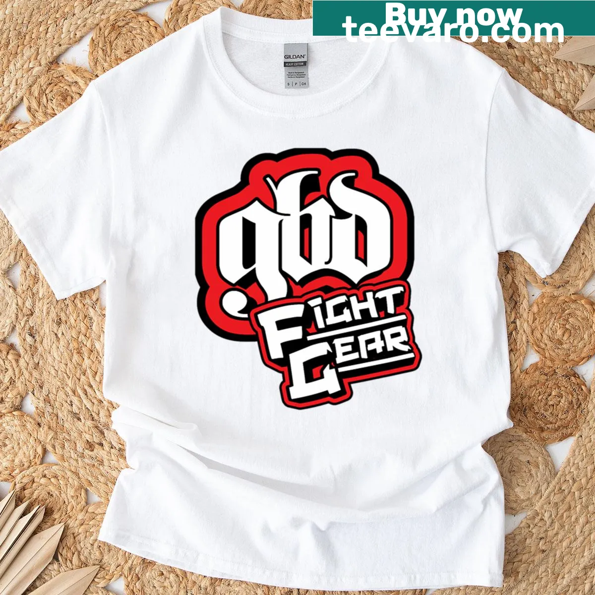 GBD Fight Gear logo graphic T-shirt — on a men's t-shirt