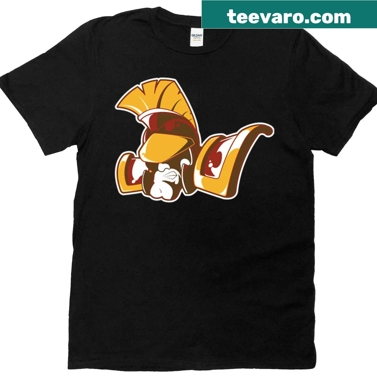 Generic titan mascot illustrated t-shirt — on a men's t-shirt