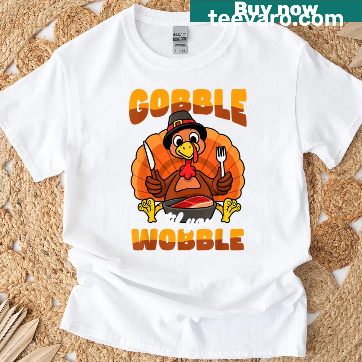 Funny turkey graphic and text on a t-shirt for kids — on a men's t-shirt