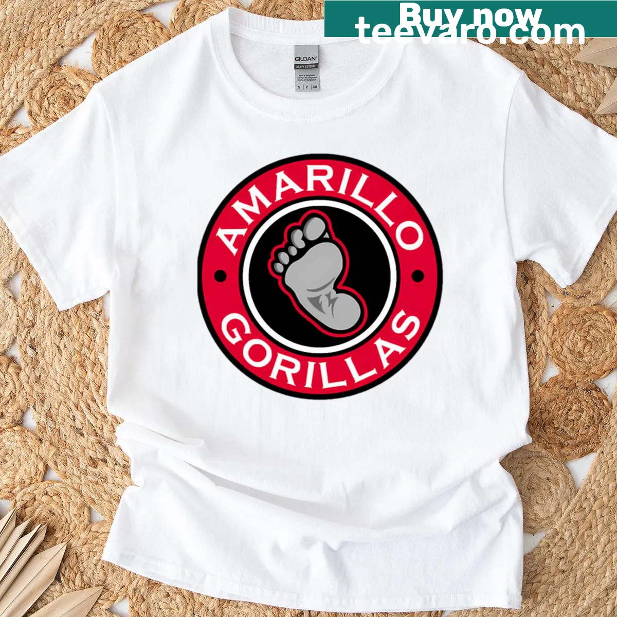 Minimalist gorilla silhouette on a T-shirt — on a men's t-shirt