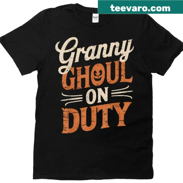 Funny Halloween shirt for Grandma with cartoon ghoul design