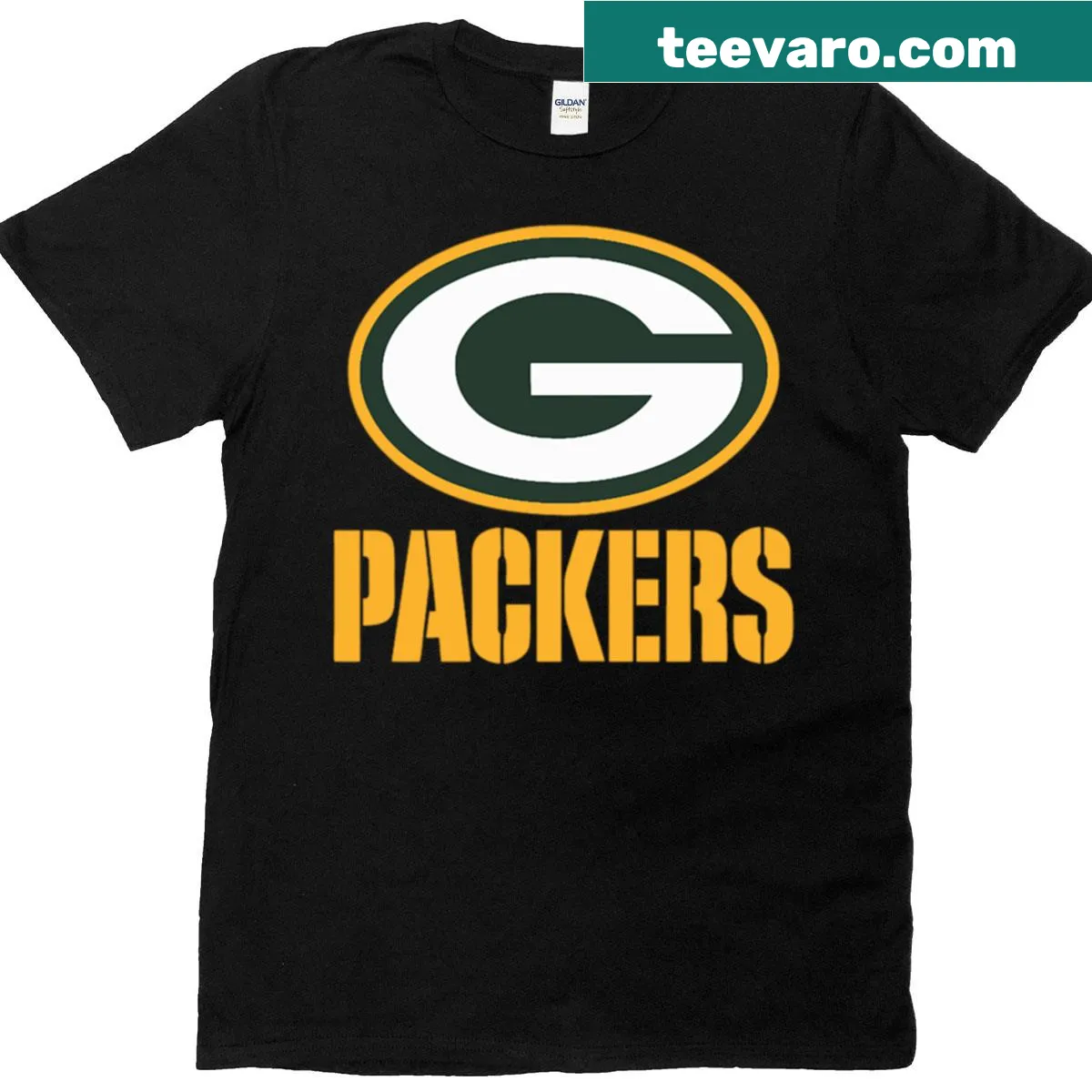 Graphic of Greenbay football team on a T-shirt — on a men's t-shirt