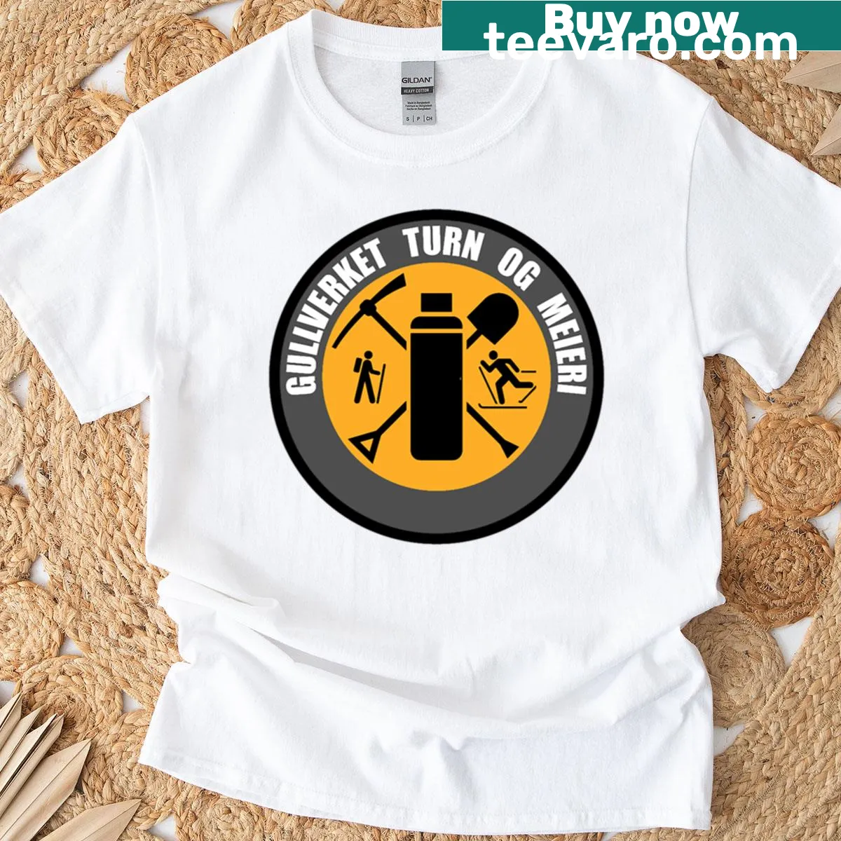 Bold t-shirt featuring the GTM logo in a clean design — on a men's t-shirt