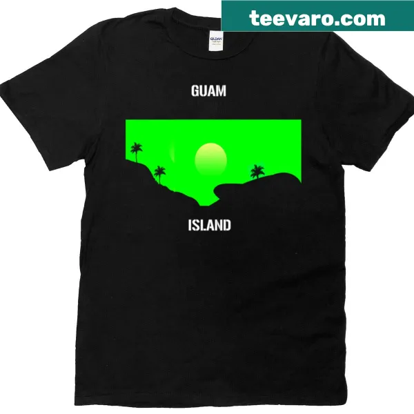 Illustration of Guam Island on a t-shirt