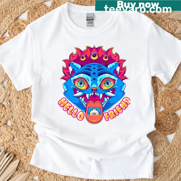 K-pop themed t-shirt featuring a tiger and meme design