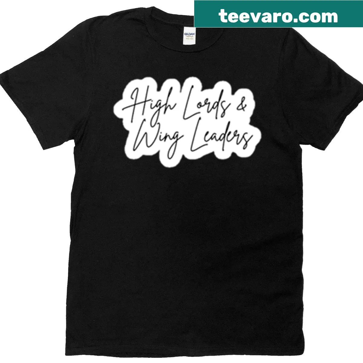 Illustrative fantasy design T-shirt featuring wings and bookish themes — on a men's t-shirt