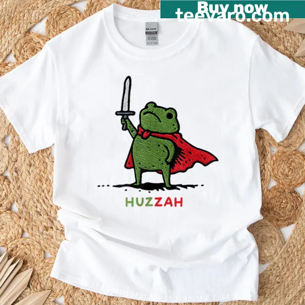 Funny Frog Knight T-shirt with sword meme quote.