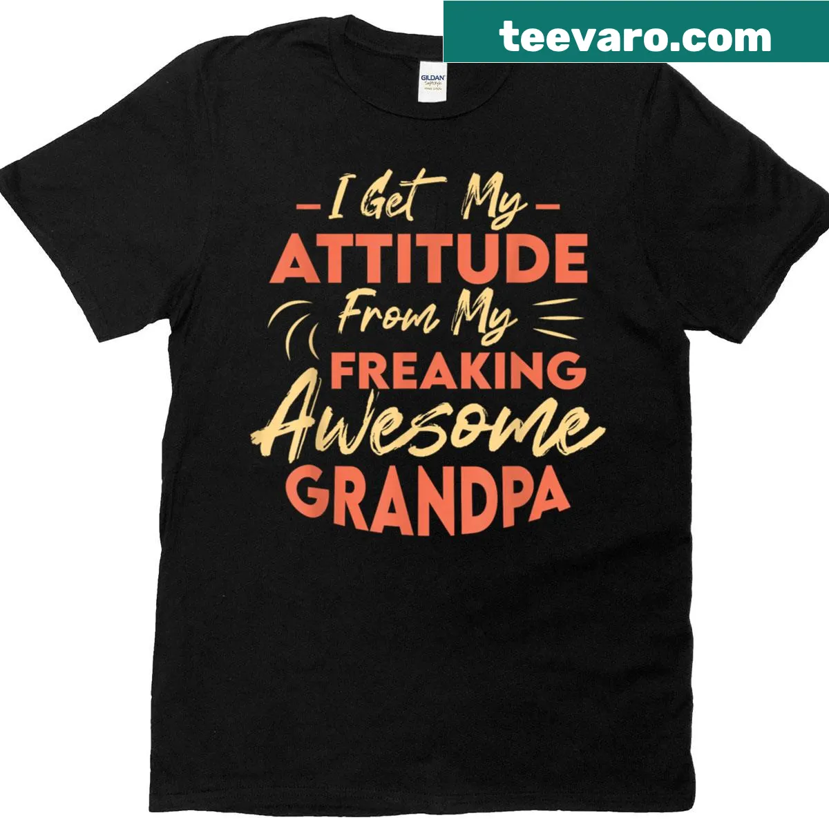 Funny t-shirt celebrating awesome grandpas with bold text — on a men's t-shirt