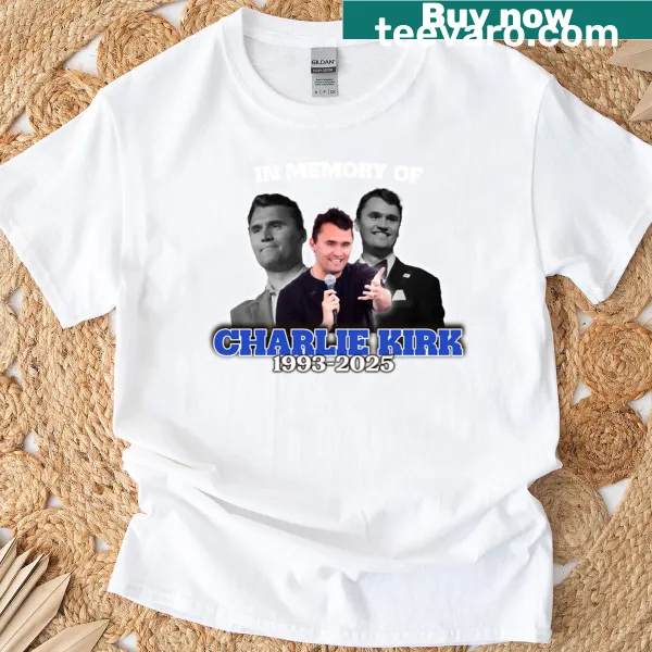 Oversized American flag T-shirt in memory of Charlie Kirk