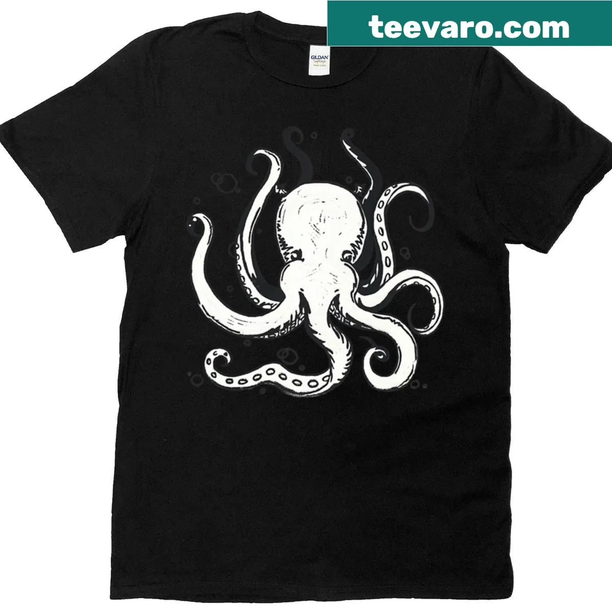 Minimalist t-shirt featuring bold text 'In The Deep' — on a men's t-shirt