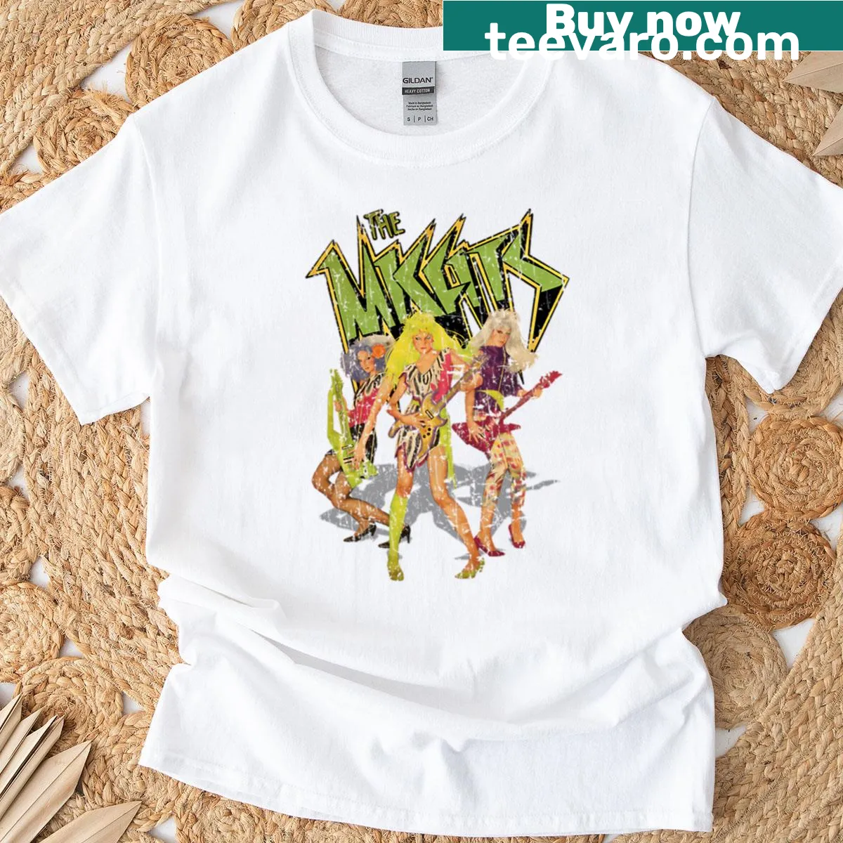 Graphic tee featuring the Misfits logo from Jem And The Holograms — on a men's t-shirt